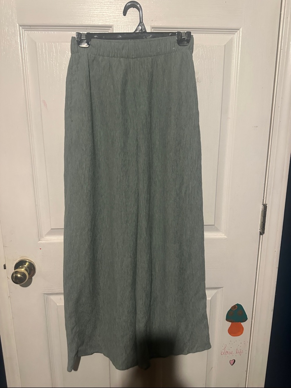 Abercrombie & Fitch Mint Green Crinkle Pants